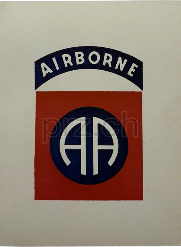 D-Day Arm Flag – Sgt. Floyd D. Fletcher, 82nd Airborne Division, Ansicht 16 D-Day Arm Flag – Sgt. Floyd D. Fletcher, 82nd Airborne Division, Modell Airborne «CL», Jahr 1943 - 44, Ansicht 16