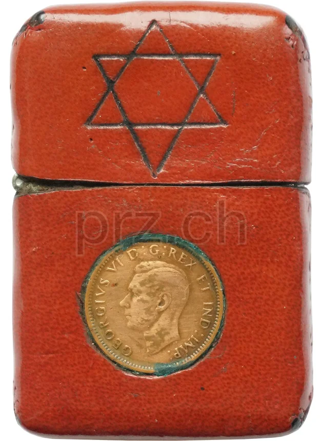 Leather – Star of David, Vorderseite Leather – Star of David, Modell five barrel hinge, Jahr 1949 - 51, Vorderseite
