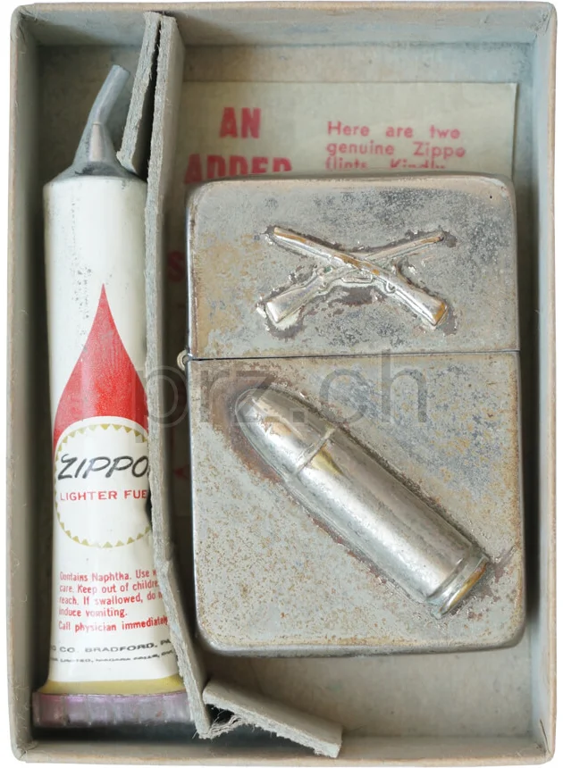 U.S. Infantry – Cartridge Cal .38 Super, Vorderseite U.S. Infantry – Cartridge Cal .38 Super, Modell five barrel hinge (fixed after war), flat bottom, Jahr 1942 - 43, Vorderseite