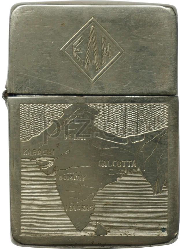 CBI – China Burma India, Modell four barrel hinge, round bottom, Jahr 1942 - 43, Rückseite