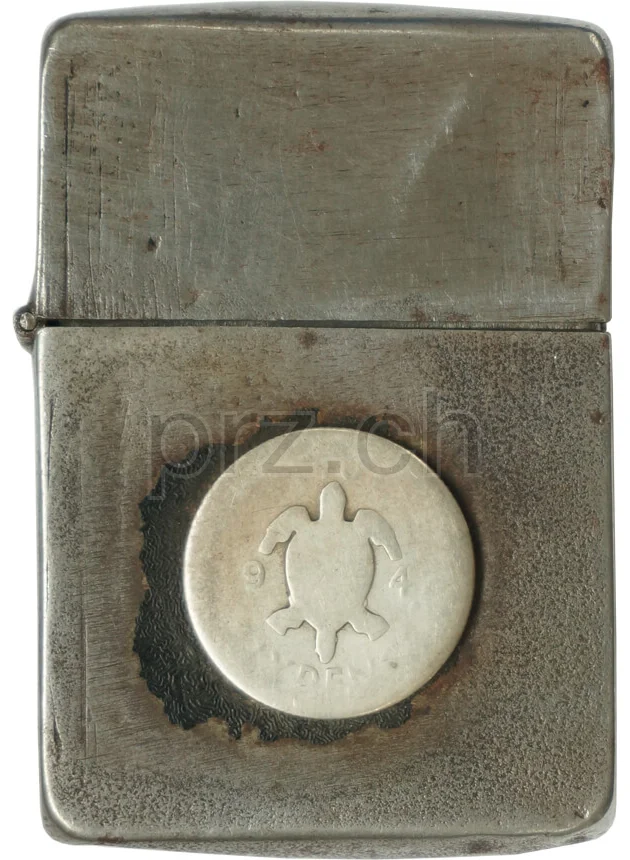 Fiji , Modell four barrel hinge, round bottom, Jahr 1942 - 43, Rückseite