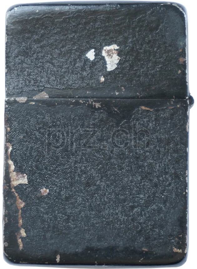 Black Crackle – U.S. Air Force Pilot Wings Insignia, Rückseite Black Crackle – U.S. Air Force Pilot Wings Insignia, Modell four barrel hinge, flat bottom, Jahr 1942 - 43, Rückseite
