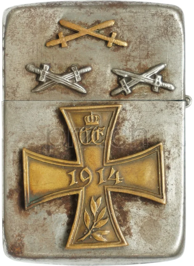U.S. Army 52nd Medical Battalion, Modell three barrel hinge, round bottom, Jahr 1943 - 45, Rückseite