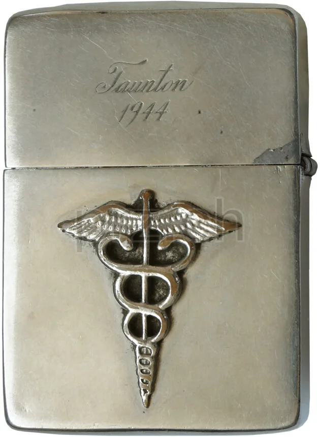 U.S. Army Medical Corps – Lt. Colonel Jacob Brem, Modell four barrel hinge, flat bottom, Jahr 1942 - 43, Vorderseite
