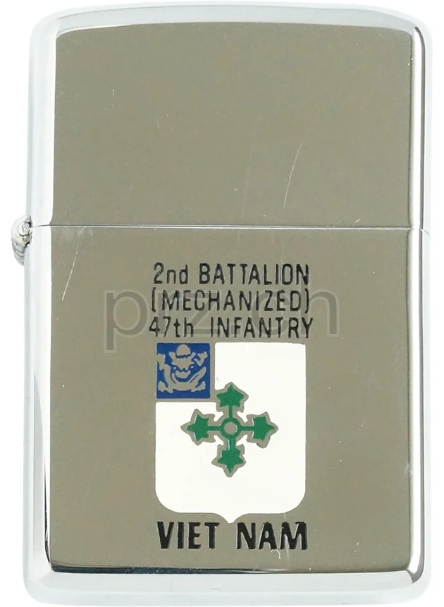 2/47th Infantry (Mech) – Panthers, Modell chrome polished, five barrel hinge, Jahr 1968, Vorderseite