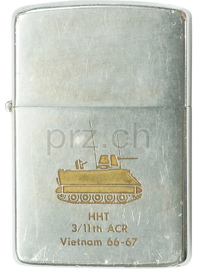 3/11th ACR – Blackhorse Regiment, Ansicht 1 3/11th ACR – Blackhorse Regiment, Modell chrome plated brushed, five barrel hinge, Jahr 1967, Ansicht 1