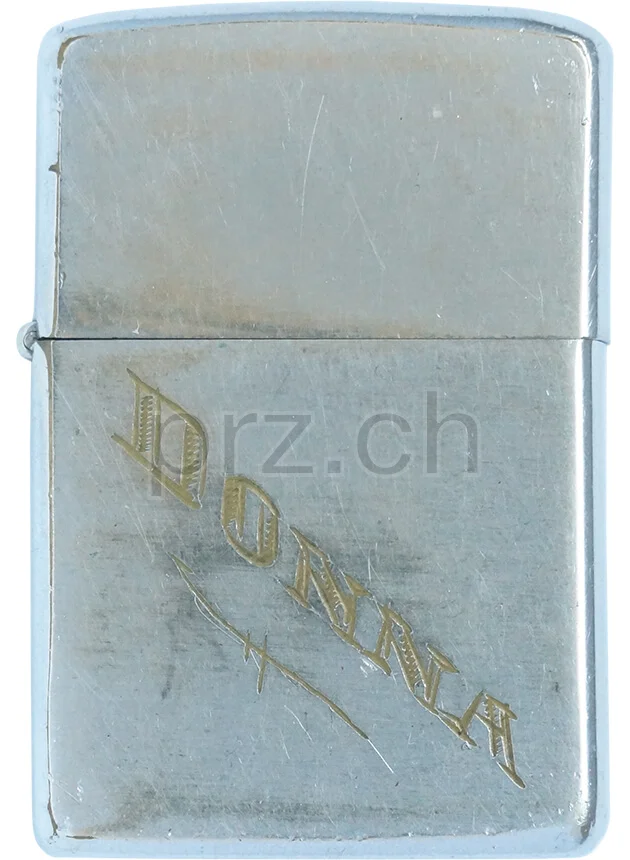 M113 – Hand Engraved (Germany), Vorderseite M113 – Hand Engraved (Germany), Modell chrome plated brushed, five barrel hinge, Jahr 1968, Vorderseite