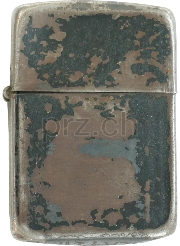 U.S. Marine Corps – 1st Marine Regiment, Vorderseite U.S. Marine Corps – 1st Marine Regiment, Modell three barrel hinge, round bottom, Jahr 1943 - 45, Vorderseite