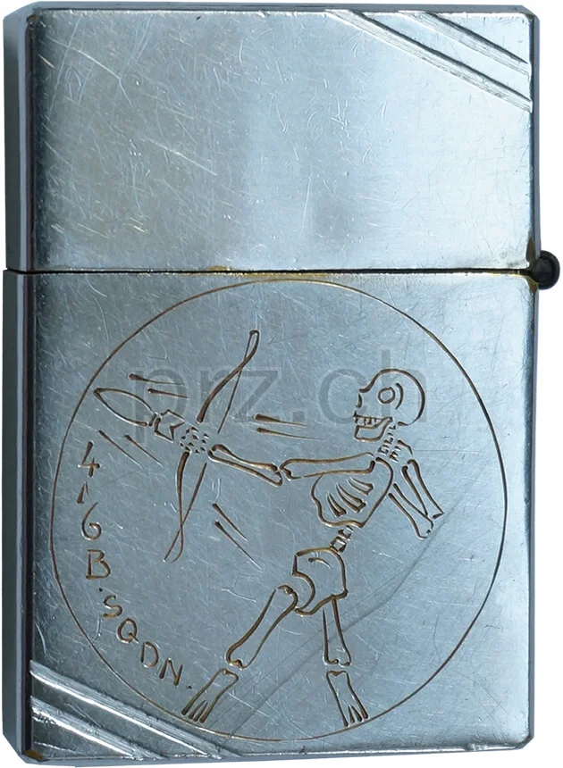U.S. Army Air Force – 416th Bomb Squadrons, Vorderseite U.S. Army Air Force – 416th Bomb Squadrons, Modell three barrel hinge (fixed during war), flat bottom, Jahr 1937, Vorderseite