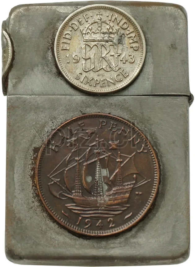 U.S. Army Air Force – Coins, Ansicht 2 U.S. Army Air Force – Coins, Modell four barrel hinge, flat bottom, Jahr 1942 - 43, Ansicht 2