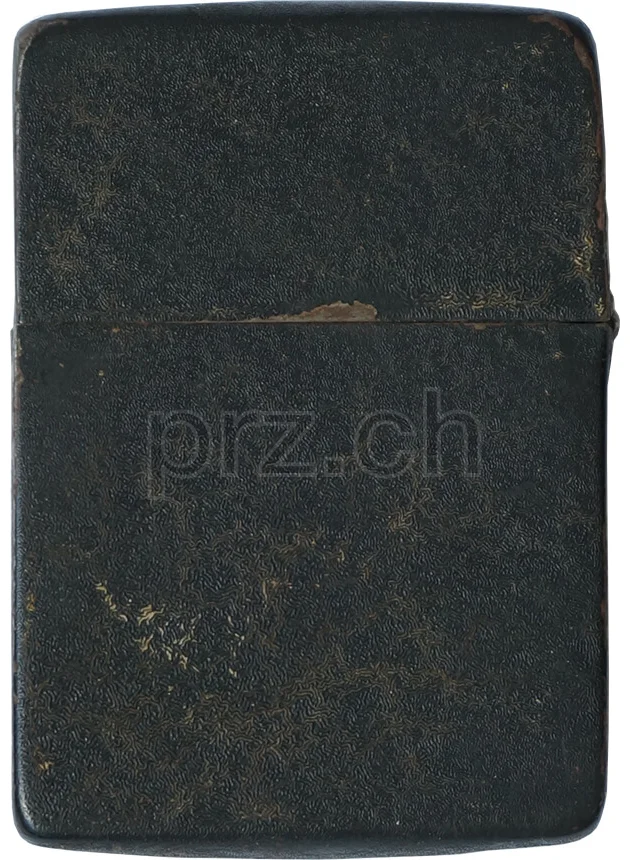 Black Crackle – U.S. Army Corps of Engineers Insignia, Ansicht 2 Black Crackle – U.S. Army Corps of Engineers Insignia, Modell four barrel hinge, flat bottom, Jahr 1942 - 43, Ansicht 2
