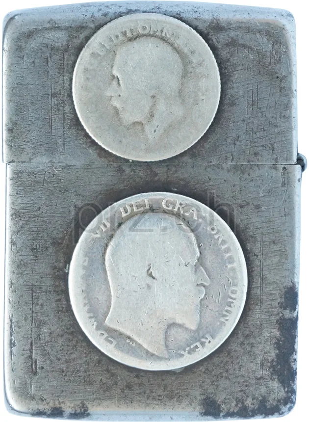 England – George VI Coins, Modell four barrel hinge, flat bottom, Jahr 1942 - 43, Ansicht 2