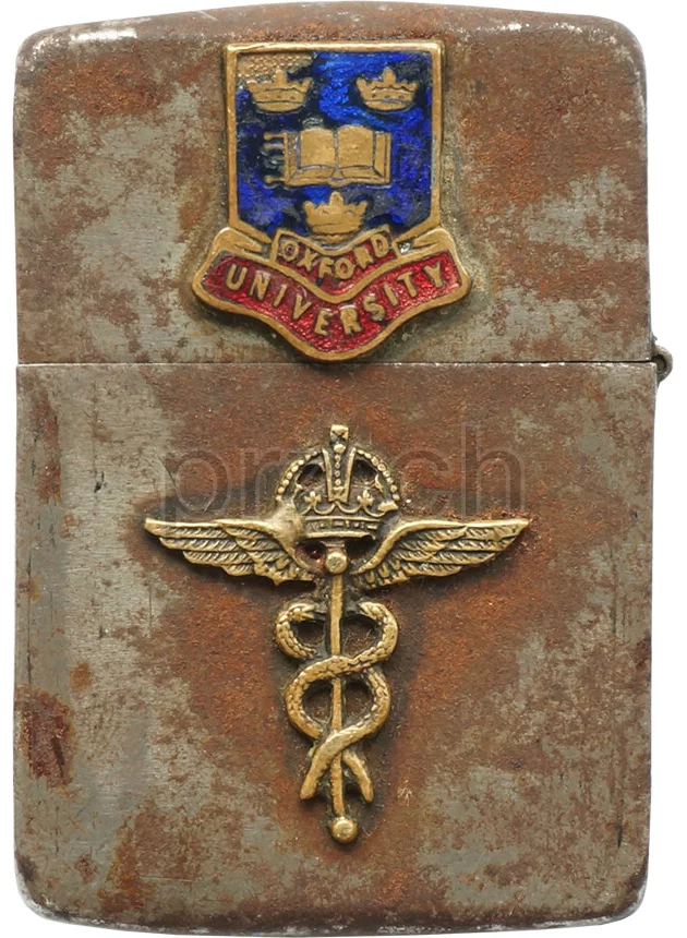 U.S. Army aide-de-camp – RAF Medical Corps, Ansicht 2 U.S. Army aide-de-camp – RAF Medical Corps, Modell three barrel hinge, round bottom, Jahr 1943 - 45, Ansicht 2