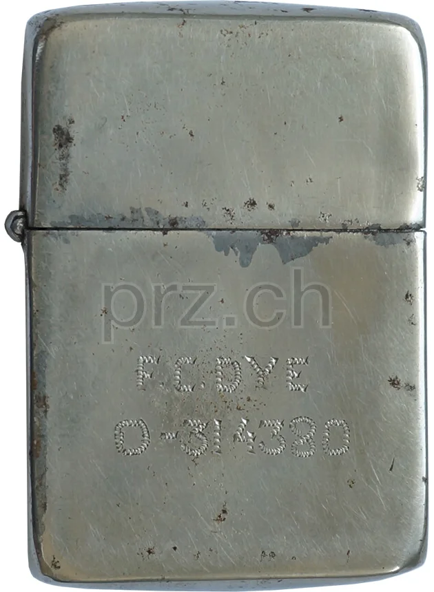 U.S. 23rd Infantry Division – «Americal Division», Vorderseite U.S. 23rd Infantry Division – «Americal Division», Modell three barrel hinge, round bottom, Jahr 1943 - 45, Vorderseite