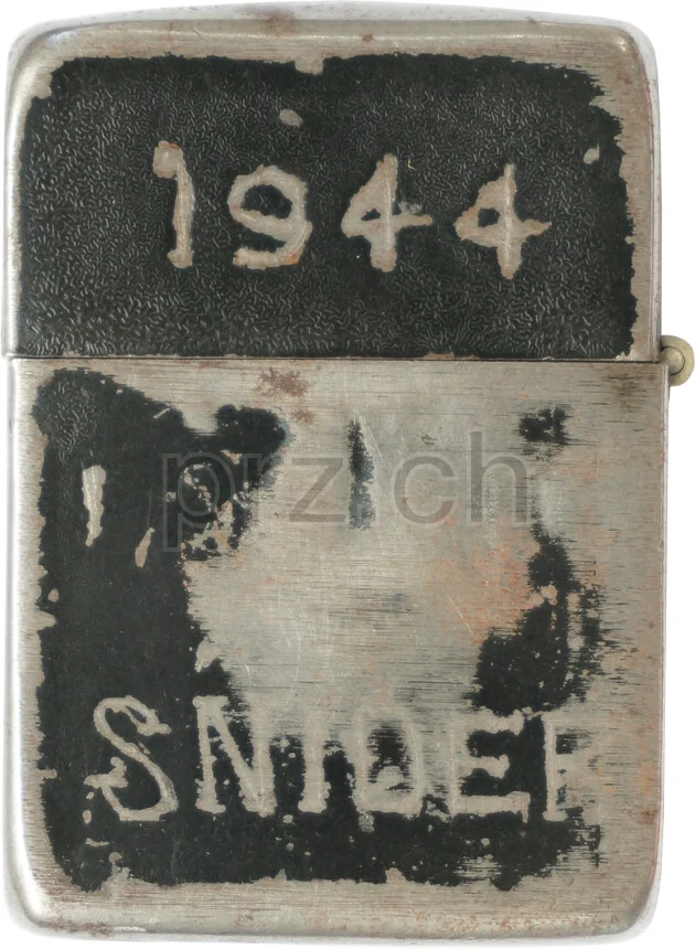 U.S. 29th Infantry Division – D-Day, Rückseite U.S. 29th Infantry Division – D-Day, Modell five barrel hinge (fixed after war), flat bottom, Jahr 1942 - 43, Rückseite