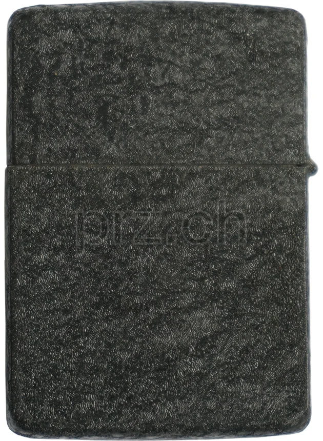 Black Crackle – U.S. Army Great Seal Insignia, Rückseite Black Crackle – U.S. Army Great Seal Insignia, Modell four barrel hinge, flat bottom, Jahr 1942 - 43, Rückseite