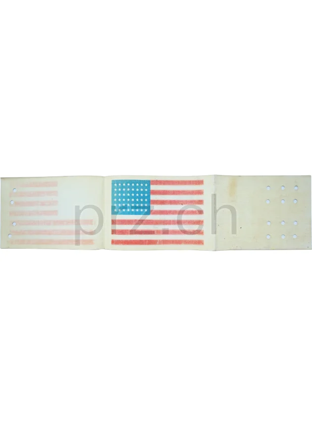 D-Day Arm Flag – Sgt. Floyd D. Fletcher, 82nd Airborne Division, Vorderseite D-Day Arm Flag – Sgt. Floyd D. Fletcher, 82nd Airborne Division, Modell Airborne «CL», Jahr 1943 - 44, Vorderseite