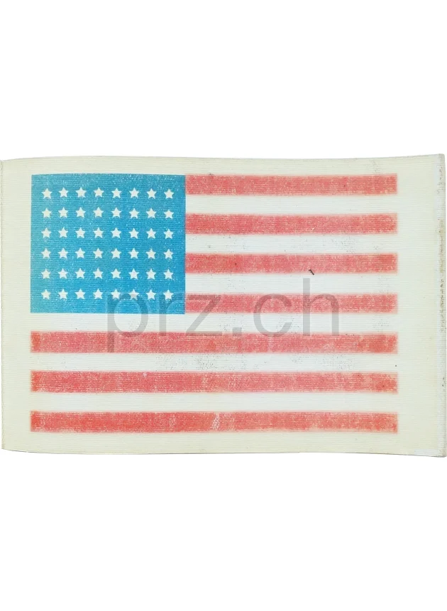 D-Day Arm Flag – Sgt. Floyd D. Fletcher, Ansicht 2 D-Day Arm Flag – Sgt. Floyd D. Fletcher, Modell Airborne «CL», Jahr 1943 - 44, Ansicht 2