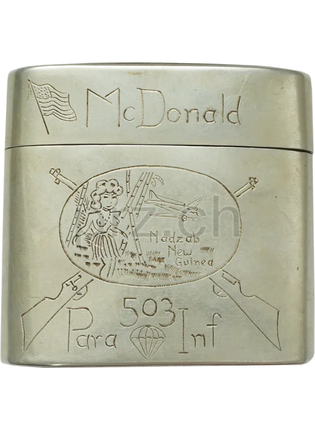 Case – New Guinea «503rd U.S. PIR», Vorderseite Case – New Guinea «503rd U.S. PIR», Modell Private, Jahr 1942, Vorderseite