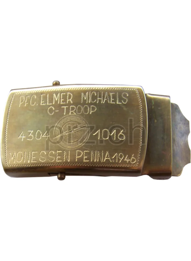 U.S. 14th Constabulary Regiment – Elmer Michaels, Modell three barrel hinge, round bottom, Jahr 1943 - 45, Ansicht 4