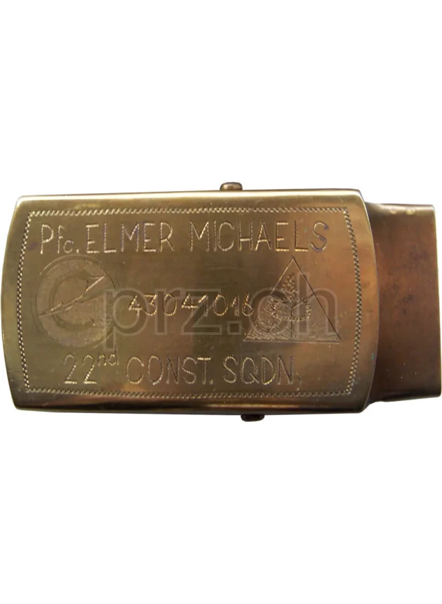 U.S. 14th Constabulary Regiment – Elmer Michaels, Modell three barrel hinge, round bottom, Jahr 1943 - 45, Ansicht 5