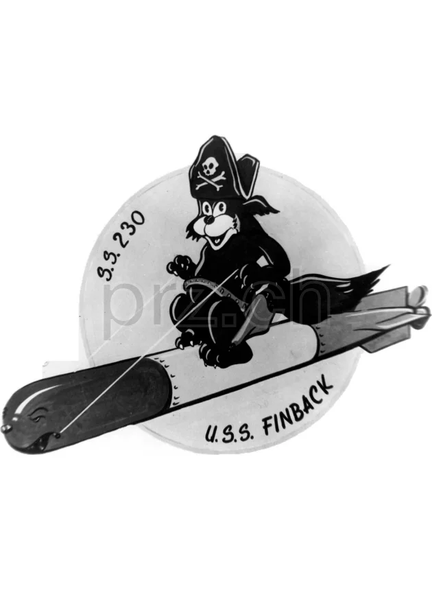 U.S. Navy «U.S.S. Finback» – Charles Mc Henry, Ansicht 14 U.S. Navy «U.S.S. Finback» – Charles Mc Henry, Modell three barrel hinge, round bottom, Jahr 1943 - 45, Ansicht 14