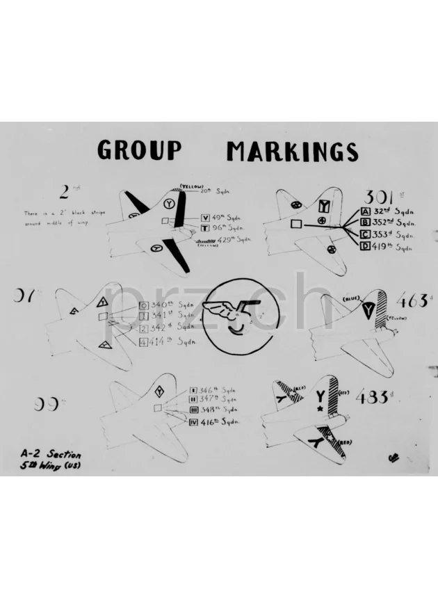 U.S. Army Air Force – 416th Bomb Squadrons, Ansicht 6 U.S. Army Air Force – 416th Bomb Squadrons, Modell three barrel hinge (fixed during war), flat bottom, Jahr 1937, Ansicht 6