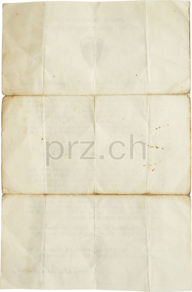 Vorderseite von General Dwight D. Eisenhower's Order of the Day, Modell Armed Forces, Jahr 1944, Bild 2