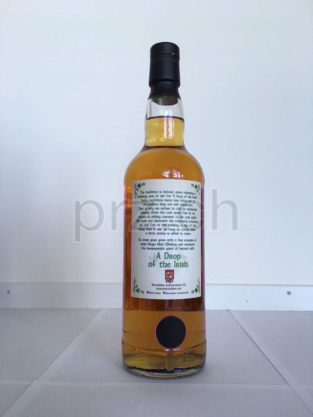 Flasche von A Drop of the Irisch 26 Jahre, abgefüllt 2016, Bild 3