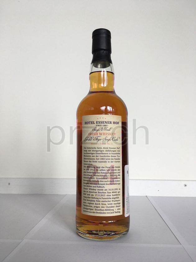 Flasche von Hotel Essener Hof 5 Cask 8461 24 Jahre, abgefüllt 2015, Bild 2