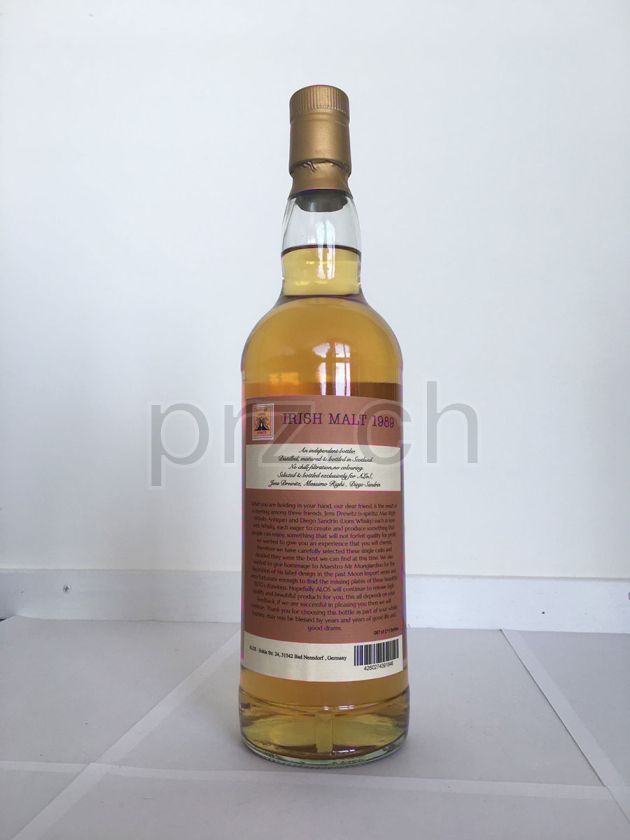 Flasche von Irish Single Malt Alos Savannah Series 28 Jahre, abgefüllt 2017, Bild 3