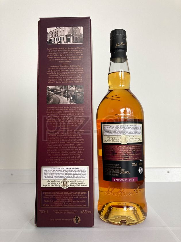 Flasche von John&#039;s Lane (John Power) 12 Jahre, abgefüllt 2013, Bild 2