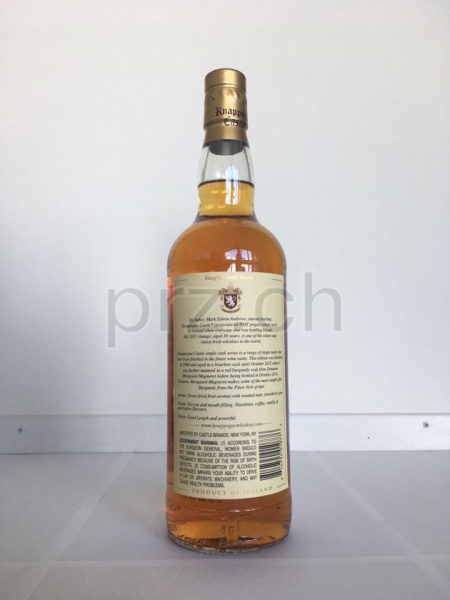 Flasche von Cooley 15 Jahre, abgefüllt 2015, Bild 3