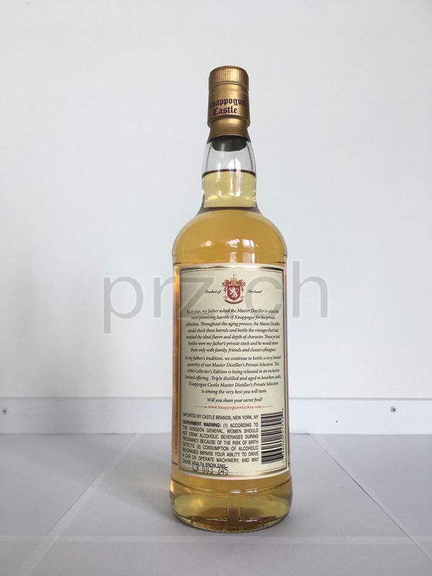 Flasche von Knappogue Castle 1994 Master Distiller's Private Selection 15 Jahre, abgefüllt 2009, Bild 3
