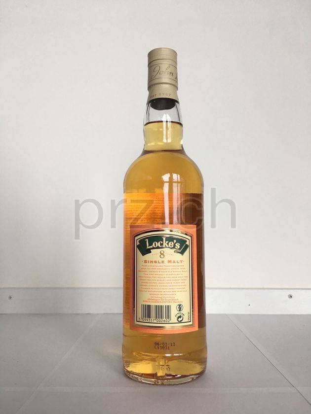 Flasche von Locke's 8 Single Malt 8 Jahre, abgefüllt 2007, Bild 2