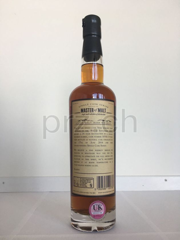 Flasche von Master of Malt Single Cask Series Cask 10785 14 Jahre, abgefüllt 2016, Bild 2