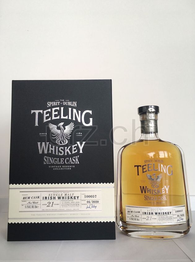 Flasche von The Teeling Whiskey Company 21 Jahre, abgefüllt 2020, Bild 1