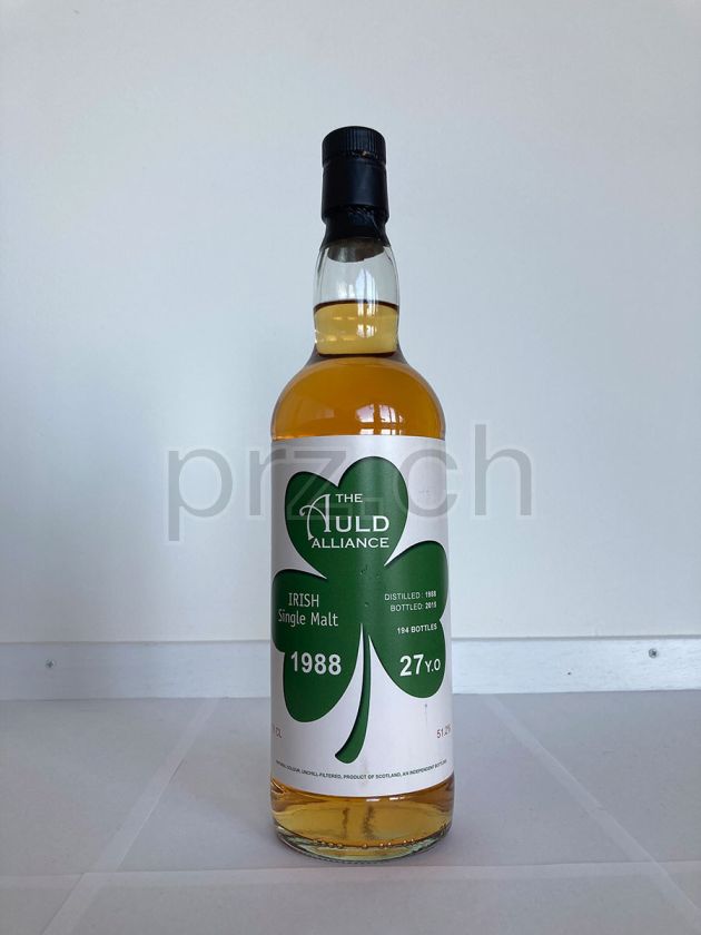 Flasche von The Auld Alliance Irish Single Malt 27 2015 27 Jahre, abgefüllt 2015, Bild 1