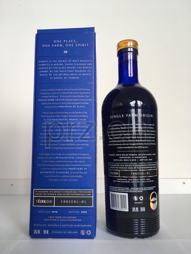 Flasche von Waterford 3 Jahre, abgefüllt 2020, Bild 2