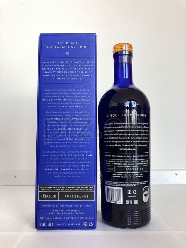 Flasche von Waterford 3 Jahre, abgefüllt 2020, Bild 2