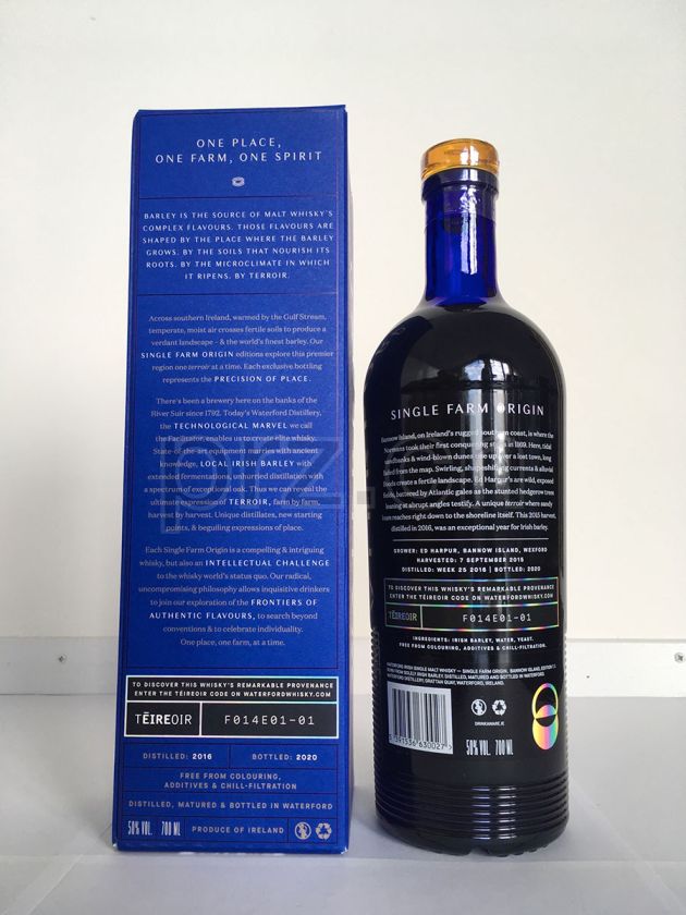Flasche von Waterford 3 Jahre, abgefüllt 2020, Bild 2