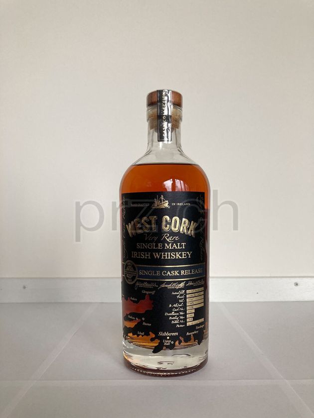 Flasche von West Cork 7 Jahre, abgefüllt 2019, Bild 3