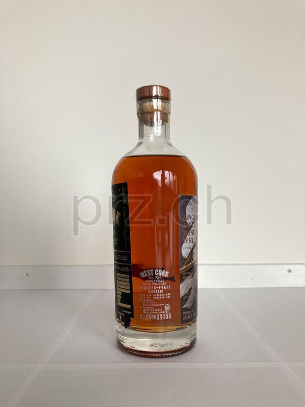 Flasche von West Cork 7 Jahre, abgefüllt 2019, Bild 4