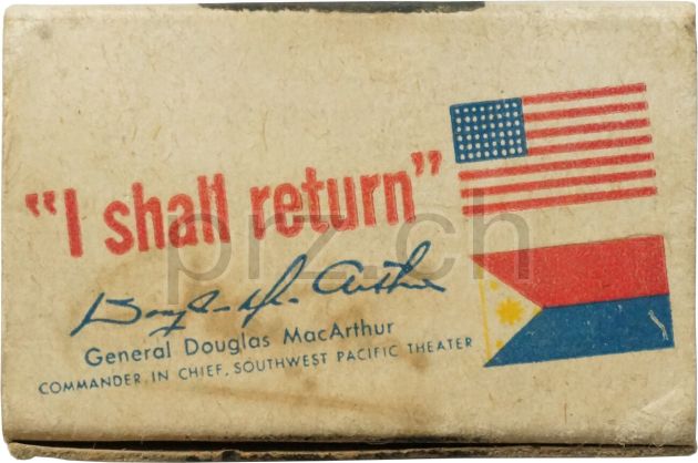 Vorderseite von Matches – WWII General Douglas MacArthur, Modell Armed Forces, Jahr 1943, Bild 1
