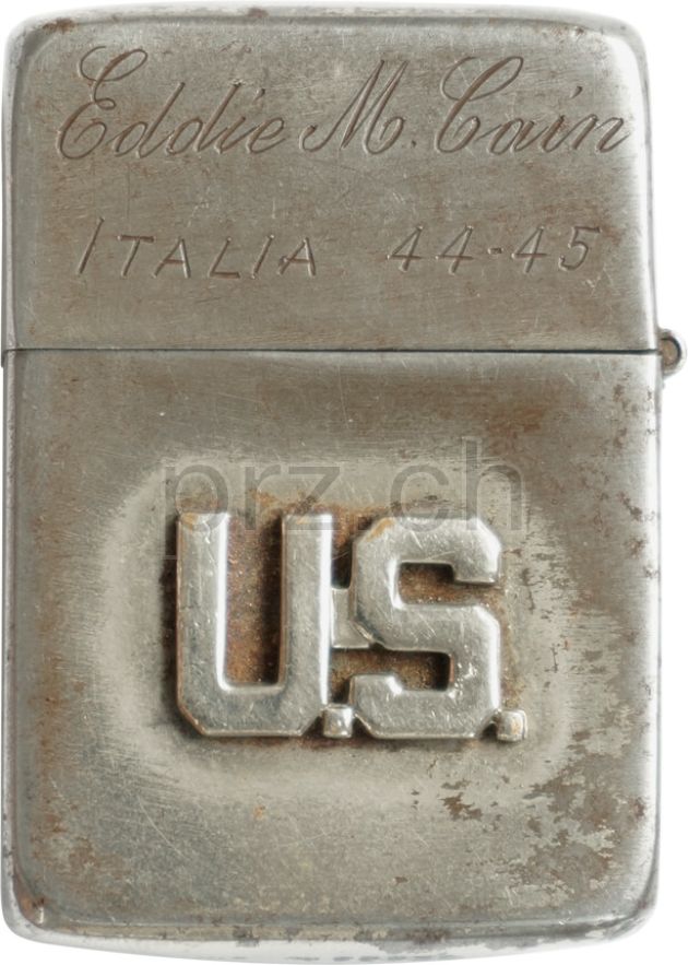 Vorderseite von U.S. Army Signal Corps – Eddie M. Cain, Modell three barrel hinge, round bottom, Jahr 1943 - 45, Bild 2