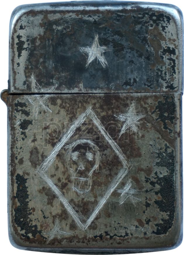 Vorderseite von U.S. Marine Corps – Marine Raiders, Modell three barrel hinge, round bottom, Jahr 1943 - 45, Bild 1