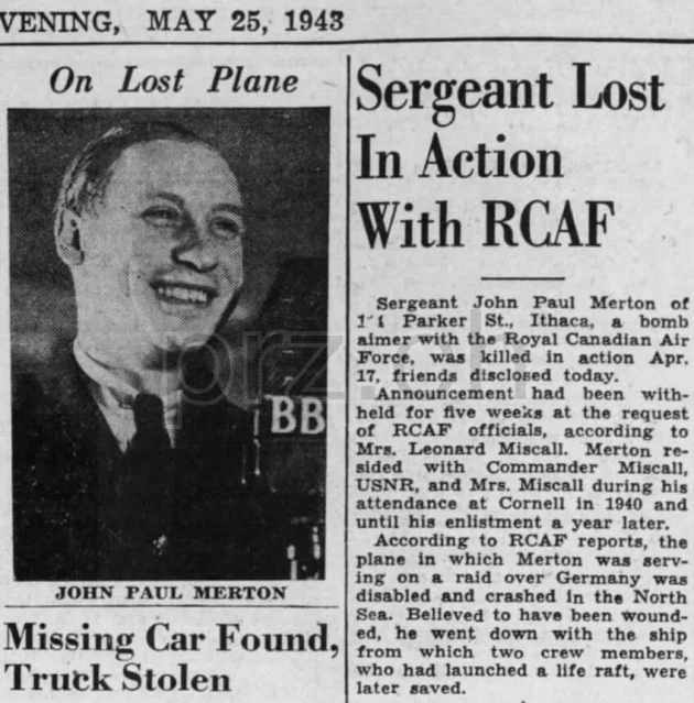 Vorderseite von R.C.A.F. 166 Squadron – Sgt John Paul Merton, Modell four barrel hinge, flat bottom, Jahr 1942 - 43, Bild 5