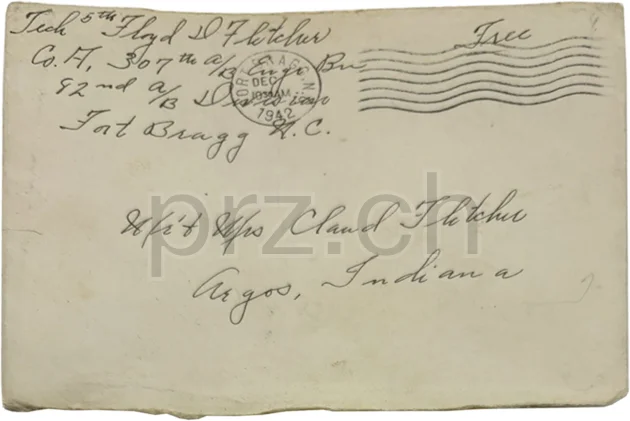 Vorderseite von D-Day Arm Flag – Sgt. Floyd D. Fletcher, 82nd Airborne Division, Modell Airborne «CL», Jahr 1943 - 44, Bild 17