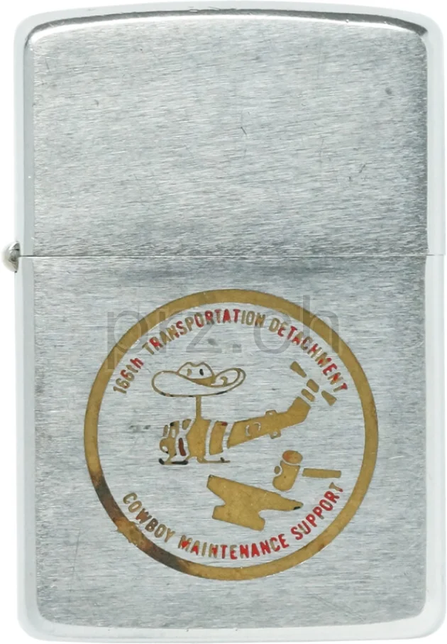 Vorderseite von 166th Transportation Detachment – Cowboy MS, Modell chrome plated brushed, five barrel hinge, Jahr 1967, Bild 1