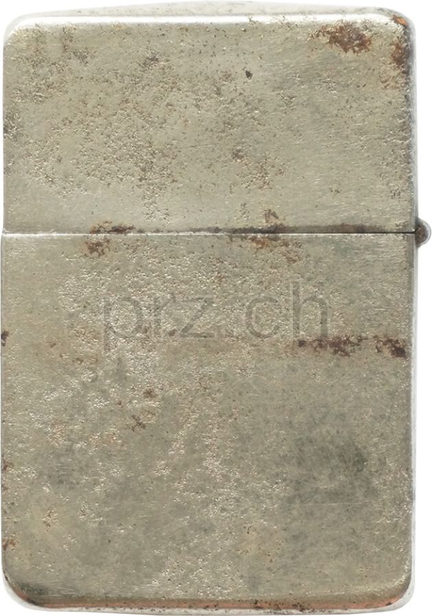 Vorderseite von Bell Aircraft – engraved by Zippo used, Modell four barrel hinge, flat bottom, Jahr 1942 – 43, Bild 2